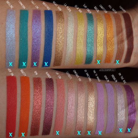 ColourPop’s Festival Collection: eyeshadow swatches Colourpop Eyeshadow Swatches, Colourpop Eyeshadow Palette, Eyeshadow Swatches, Colourpop Eyeshadow, Colourpop Cosmetics, Makeup Obsession, Make Me Up, Makeup Brands, The Roots