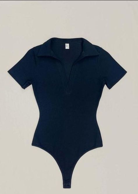 Knit ribbed short sleeve collard polo bodysuit, with snap button closure Material: 97% Cotton 3% Spandex Bodysuits Outfit, Jazz Dance Outfits, Polo Bodysuit, Cute Bodysuits, Bodysuit Shirt, Bodysuit Tops, Casual Bodysuit, Best Friend Outfits, Body Suit Outfits