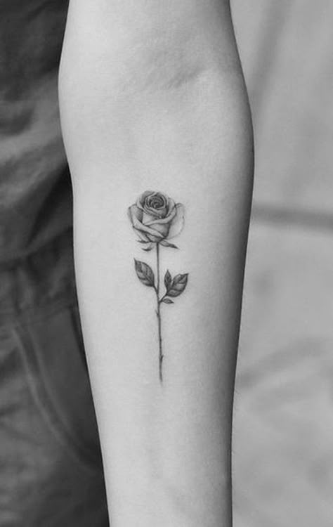 Literary Tattoo, Single Rose Tattoos, Rose Tattoo Forearm, Rose Tattoos For Women, Small Rose Tattoo, Black Rose Tattoos, Tattoo Simple, Gorgeous Tattoos, Tattoo Ideas For Women