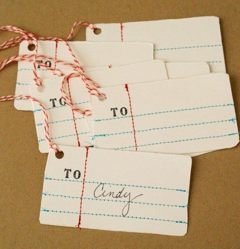 Adorable Anthro-inspired gift tags via @Bev McCullough {Flamingo Toes} Homemade Notebook, Handwriting Tips, Anthropologie Christmas, Mini Stockings, Anthropologie Inspired, Gift Tags Diy, Paper Gift Tags, Christmas Gift Card, Pretty Packaging