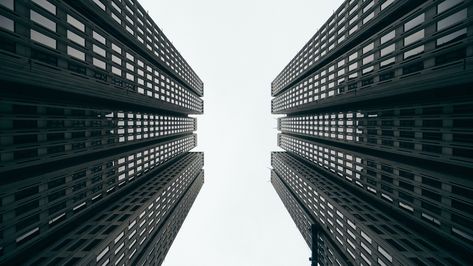 3840x2160 Wallpaper skyscrapers, buildings, bottom view 8k Ultra Hd, Tower Block, View Wallpaper, White Building, High Rise Building, Facade Architecture, Monochrome Photography, Structural Engineering, Architectural Inspiration