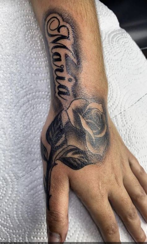 Name On Hand Tattoo Men, Side Hand Tattoos For Guys, First Tattoo Ideas For Men Forearm, Side Hand Tattoos, Thumb Tattoos, Forearm Tattoo Quotes, Half Sleeve Tattoos Forearm, Forearm Sleeve Tattoos, Tattoos For Black Skin