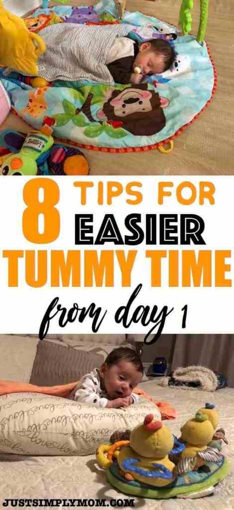 The Benefits of Tummy Time and 11 Ways to Get Your Baby to Enjoy It - Just Simply Mom Newborn Hacks, Baby Sleep Problems, Baby Care Tips, After Baby, Baby Supplies, Baby Development, First Time Moms, Tummy Time, Baby Life