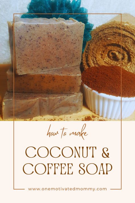 Exfoliating Coconut and Coffee Soap Recipe Benefits Of Coconut Milk, Coffee Soap Recipe, Coconut Milk Benefits, Coffee Coconut, Cocoa Butter Soap, Coconut Oatmeal, Benefits Of Coconut, Coconut Milk Soap, Handmade Soap Recipes