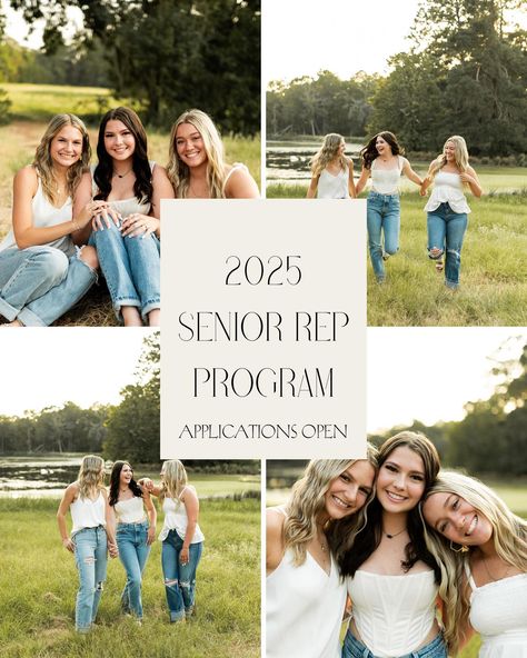 2025 senior rep program application is now open!! Come be apart of a fun and memorable experience. This application is open to juniors graduating in 2025 for Walker, Montgomery and Grimes county. I’m excited to meet my second group of senior reps and to create some awesome photos for you 💕🪩✌🏼 application can be accessed through my bio chat soon! Senior Rep Program Ideas, Senior Rep Program, How To Memorize Things, Wedding Photographers, Photographer