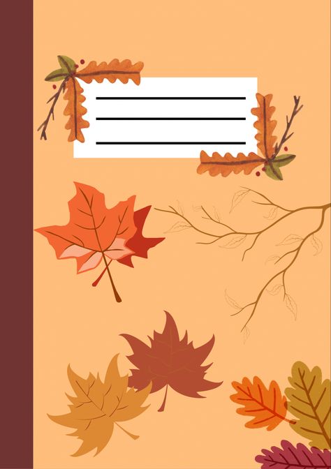 Fall Notebook Cover, Seasonal Backgrounds, Goodnotes Covers, Goodnotes Cover, Binder Cover Templates, Ipad Homescreen, Goodnotes 5, Capas Samsung, Composition Notebooks