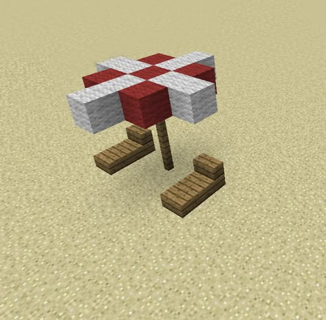 Chairs In Minecraft, Umbrella Minecraft, Chair Minecraft, Minecraft Beach, Minecraft Beach House, Decorative Blocks, Minecraft Cheats, Minecraft Banner Designs, Minecraft Interior Design