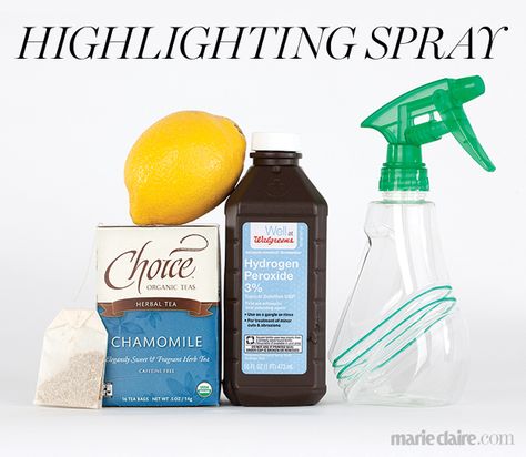 Sun In Hair Lightener, Highlights At Home, Hair Lightening Spray, Lighten Hair Naturally, Hair Lightening, Hair Lightener, Diy Highlights, Natural Looking Highlights, Beauty Hacks Skincare