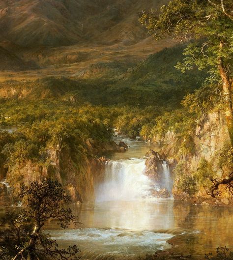 Heart of the Andes by Frederic Edwin Church,1859 Frederic Church, Frederic Edwin Church, French Wall Art, The Heart, Russian Painting, His Dark Materials, Big Art, Love Illustration, Mountain Paintings