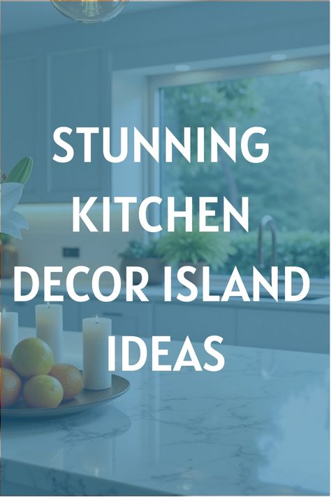 Stunning Kitchen Decor Island Ideas Kitchen Island Decor Idea, Decorating A Large Kitchen Island, Large Kitchen Island Decor Centerpieces, Island Wall Ideas, Island Decor Ideas Kitchen, Waterfall Island Kitchen Quartz, Kitchen Counter Island Decor, Kitchen Island Against Wall, Small Kitchen Island Decor