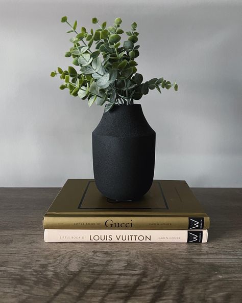 Home decor. Faux plant. Designer books. Plant Decor Aesthetic, Tom Ford Book, Book Home Decor, Books Coffee Table, Louis Vuitton Book, Books For Decor, 2025 Ideas, Designer Books, Coffee Table Plants