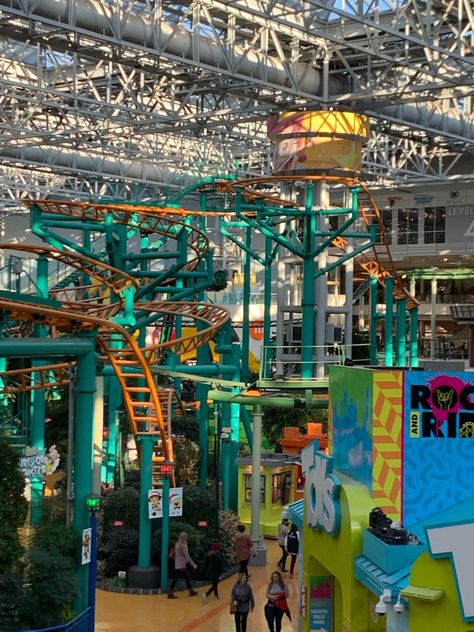 Nickelodeon Universe Mall Of America, Mall Of America Aesthetic, Indoor Park, Abby Jimenez, Aesthetic Nyc, Crazy B, Movie Locations, Mall Of America, Bucket Lists