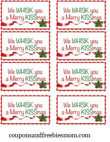 DIY Holiday Gift: We Whisk You A Merry KISSmas - Coupons and Freebies Mom We Whisk You A Merry Kissmas Diy Christmas, Whisk You A Merry Christmas Printable, We Wish You A Merry Kissmas, Whisking You A Merry Christmas, Whisk You A Merry Christmas, Whisk You A Merry Kissmas, We Whisk You A Merry Kissmas, Whisk Christmas Gift, We Whisk You A Merry Christmas Printable