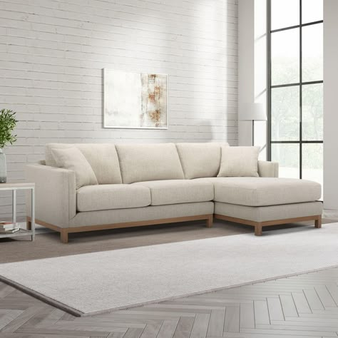 Member's Mark Sophia Modern Sofa With Light Honey Base, Tan - Sam's Club Organic Modern Couch, Neutral Living Room Couch, Modern Farmhouse Sectional, Best Couches Living Room, Oatmeal Couch Living Rooms, Neutral Couch Living Room, Comfortable Sofas Living Room, Neutral Cozy Living Room, Scandinavian Condo