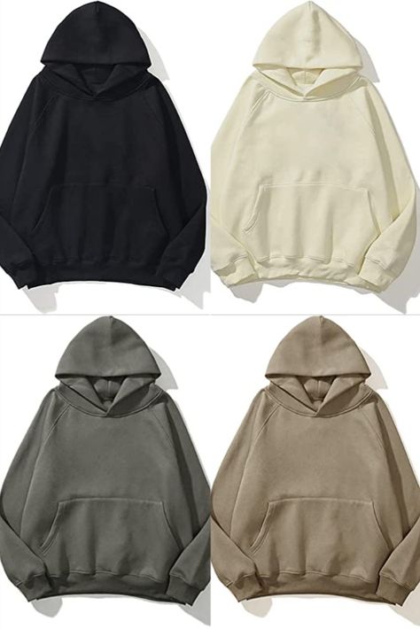 Hoodies Aesthetic Men, Sweatshirts Outfit, Hoodies Outfit, Mochila Jansport, Beige Hoodie, Hoodies Aesthetic, Long Sleeve Sweaters, Baggy Hoodie, Plain Hoodies