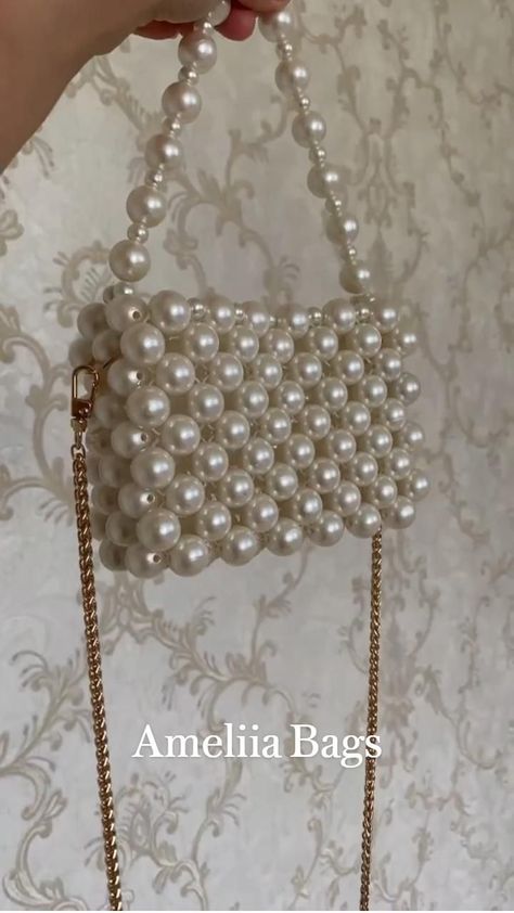 White Pearl Beaded Purse/White Beaded Handbag for Women in 2022 | Beaded handbag, Hand beaded bag, Beaded purses Beads Bags Handmade Diy, Bag Beads Diy, Beads Purse Diy, Bag Beads Handbags, Crafts With Pearls, Bead Purse Pattern, Bead Purse Diy, How To Make Pearl Bag, Beaded Purses Pattern