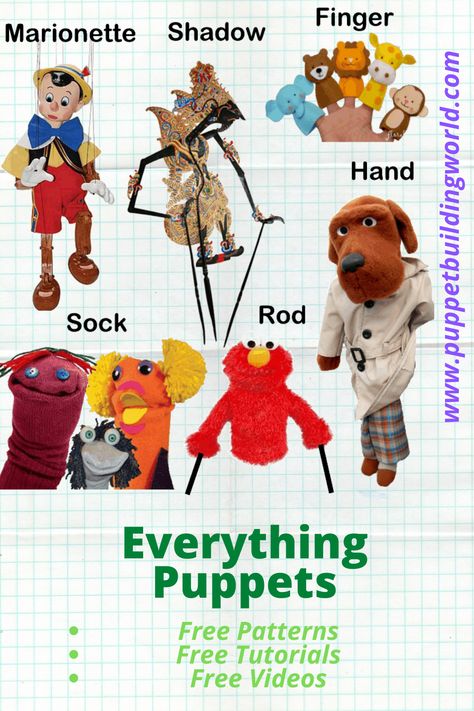 Making A Puppet, How To Make Puppets, Different Types Of Puppets, Hand Puppets Pattern, Puppet Lesson Plans, Easy Marionette Puppets, Making Puppets With Kids, Puppets To Make, Preschool Puppet Show