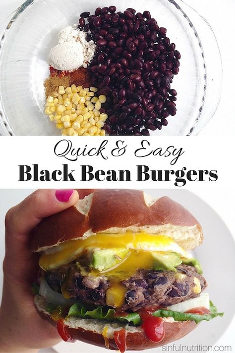 Jump to Recipe·Print Recipe A Quick & Easy Bean Burger Recipe — Made with only a few simple ingredients you probably already have in your pantry! Both gluten-free and vegan, and easily customizable. Hello my little spring chickens! I guess Mother Nature pulled (another) fast one on us, since the first day of Spring was … … Continue reading → Bean Burger Recipe, Black Bean Burger, Bean Burgers, Black Bean Burgers, Vegan Burger, Bean Burger, Vegan Burgers, Burger Recipe, Veggie Burger