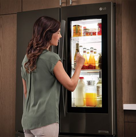 LG InstaView Door-In-Door: Premium Style & Design | LG Canada Door In Door Refrigerator, Glass Door Refrigerator, Fridge Lg, Fridge Repair, Refrigerator Brands, Kitchen Conversion, Refrigerator Repair, Best Refrigerator, Refrigerator Lg