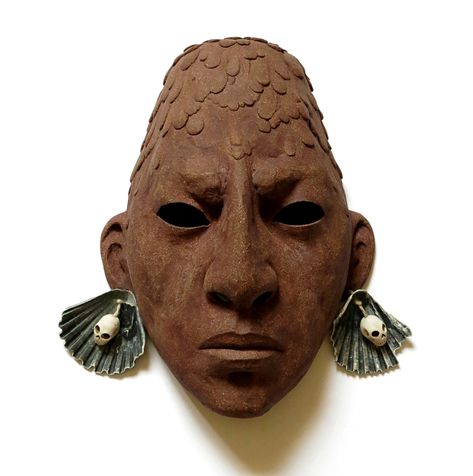 Mayan Mask, Asian Style Art, Ceramic Sculpture Figurative, Maya Art, Mayan Art, Ancient Maya, Mexico Art, Tikal, Masks Art