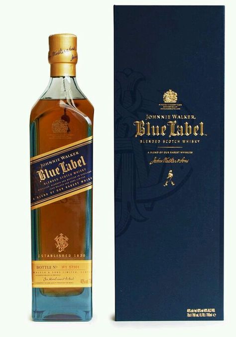 Johnnie Walker Blue Label Blue Label Whisky, Johnnie Walker Blue Label, Embalming Fluid, Johnny Walker, Johnny Walker Blue Label, Christmas Drinks Alcohol, Johnnie Walker Blue, Booze Drink, Blended Whisky