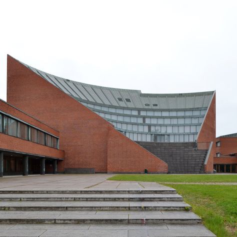 Otaniemi Technical University by Alvar Aalto | ARKITOK Aalto Architecture, Alvar Aalto Architecture, Aalto University, Wooden Whale, Architectural Projects, Alvar Aalto, Architects, Vision Board, University