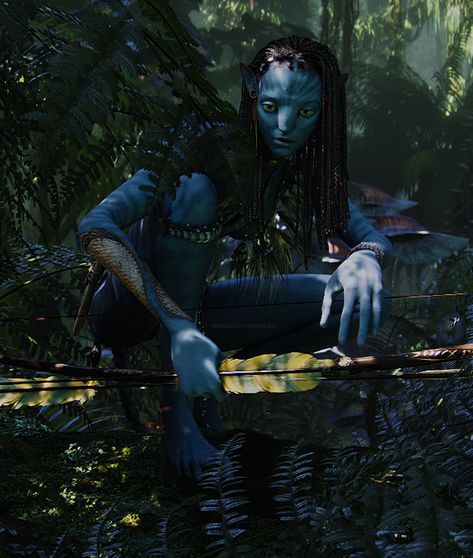 Zoe Saldaña as Neytiri, in “Avatar” (2009). Avatar Female Names, Avatar Cameron, Neytiri Avatar, Avatar Quotes, Fictional Languages, Avatar Film, Avatar 2009, Oc Reference, Avatar Pandora