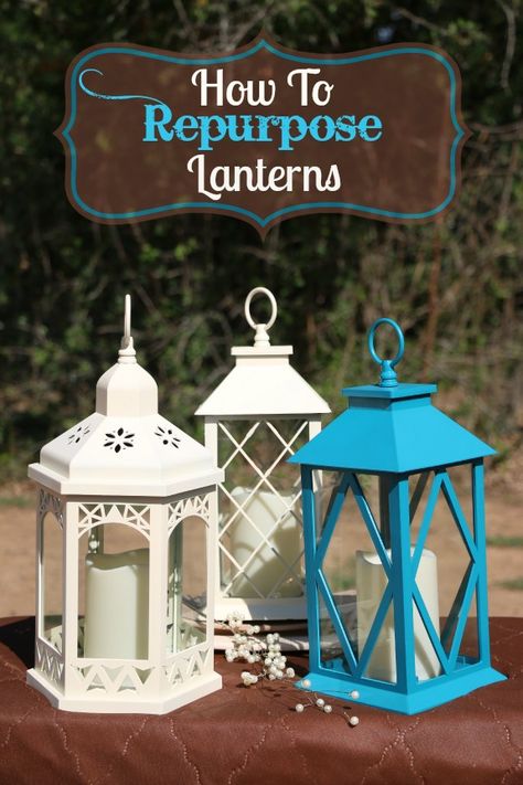 How to Repurpose Lanterns Painted Lanterns, Lantern Ideas, Music Crafts, Diy Lanterns, Diy Chandelier, Metal Lanterns, Candle Inspiration, Furniture Renovation, Cute Home Decor