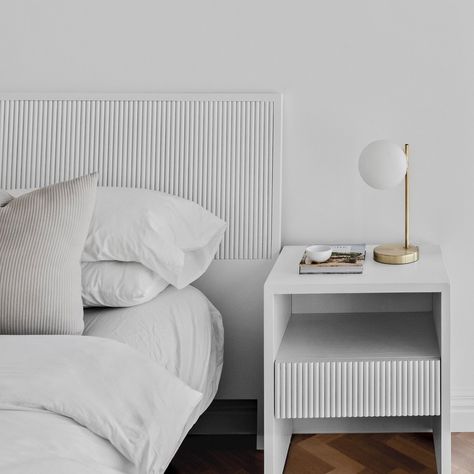 Australian Bedroom, Oak Bedside Table, Storage Bench Seating, Bedside Drawers, Oak Bedside Tables, White Bedside Table, Tasmanian Oak, Timber Veneer, Contemporary Interiors