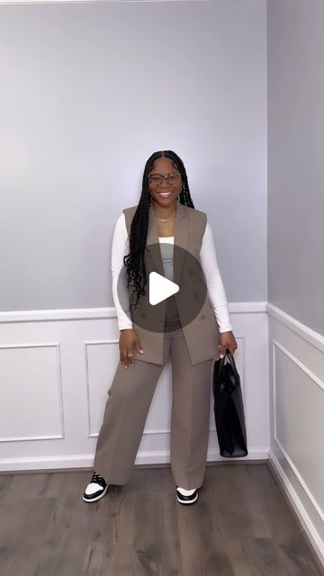 Dr. Court ✨ on Instagram: "What I wore to work today, business casual ootd. Jordan’s in corporate part 5/7 

Again with the 1s but the Mochas are heat! 

Decided to wear a tailored suit because I have presentations all day. The sneakers compliment this fit so well! With today’s weather, I’m going to be hot as heck after work but I’ll change when I get off lol. 

Sidenote: 

I get asked a lot what I do / where do I work that allows me to wear sneakers everyday. I work in corporate y’all 😭. I’m in leadership and I work in an office building and everything. However, the dress code is business casual. 

My title doesn’t exempt me from wearing sneakers. I’m just a girl with a doctorate who works in corporate America and has a fire sneaker collection. 

Sometimes I wear jeans and other times I Work Outfits Women Sneakers Business Casual, Suits And Sneakers Women, Office Wear With Sneakers, Sneaker Office Outfit, Business Casual Outfits Sneakers, Work Outfits With Sneakers Women, Professional Outfits With Sneakers, Business Casual With Sneakers Women, Sporty Office Outfit