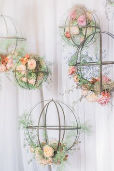 Industrial Chic Wedding Design with Intrigue Designs, Manda Weaver Photography… Industrial Chic Decor, Industrial Chic Wedding, Spring Wedding Decorations, Hanging Flower, Hanging Flowers, Deco Floral, Wedding Deco, Industrial Chic, Industrial Wedding