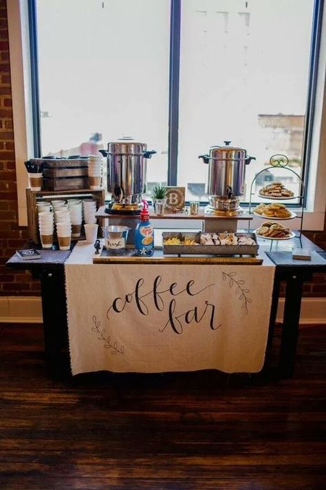 Reception Food Station, Wedding Reception Food Stations, Cookie Bar Wedding, Wedding Food Table, Coffee Bar Wedding, Wedding Food Stations, Buffet Dessert, Reception Bride, Autumn Wedding Reception