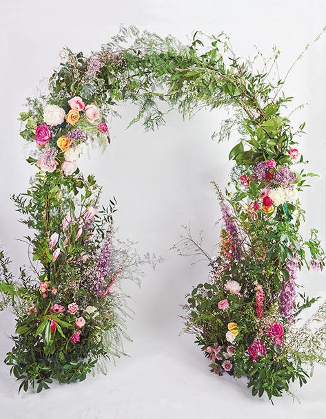 Front Door Flower Arch, Free Standing Floral Arch, Wedding Archway Flowers, Flower Arch Diy, Broken Arch Wedding, Rowan Blossom, Diy Flower Arch, Diy Floral Arch, Wedding Flower Archway