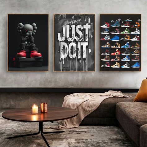 Mens bedroom decor wall art