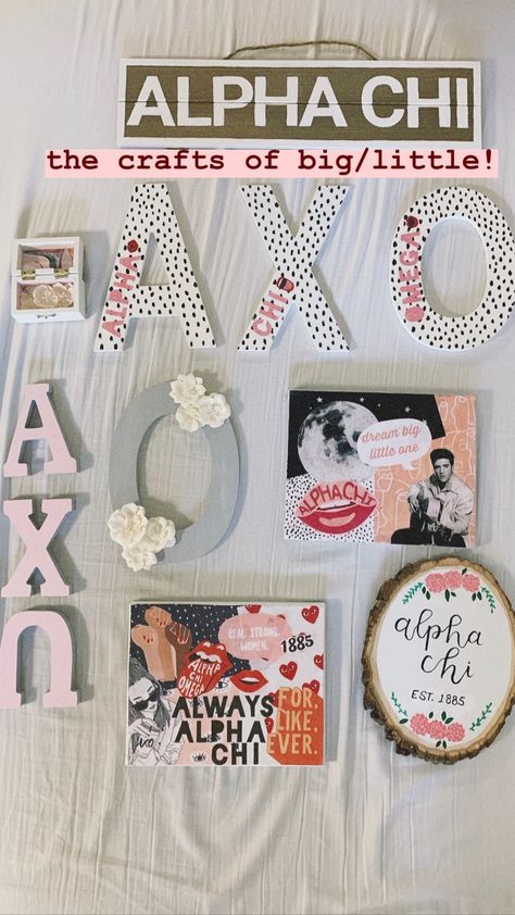 Cute Big Little Gifts, Diy Big Little Gifts, Sorority Big Little Crafts, Big Little Crafts, Big Little Sorority, Big Little Gift Ideas, Sorority Little Gifts, Chi Omega Big Little Basket, Sorority Gifts Diy