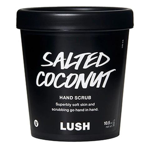 Salted Coconut hand scrub Lush Body Scrub, Scrub Coconut, Coconut Scrub, Cupuacu Butter, Extra Virgin Coconut Oil, Lush Cosmetics, Hand Scrub, Presents For Mum, Bath Art