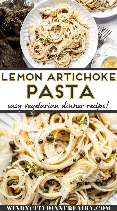 Lemon Artichoke Pasta, Pasta With Artichoke Hearts, Canned Artichoke, Chicken Artichoke Pasta, Artichoke Sauce, Pasta Vegetarian, Lemon Pasta Recipes, Italian Casserole, Artichoke Pasta