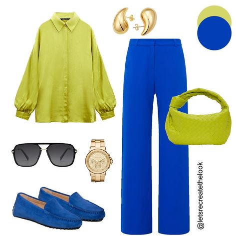 Blue Trousers - 10 Outfit Ideas 💙 Blue is my favorite color and I have a pair of blue trousers that I definitely want to get more wear out of this spring summer. Here are 10 outfits I plan to recreate with my blue pants. Do you have a pair of blue pants in your closet? If so, save this post for style inspo to recreate the looks yourself. Also for color inspo to inspire you to try pairing them with another vibrant color this spring/summer. If you’re in need of a pair of blue pants yourself, c... Royal Blue Dress Pants Outfit, Royal Blue Trousers Outfit, Bright Blue Pants Outfit, Electric Blue Pants Outfit, Royal Blue Pants Outfit Work, Cobalt Blue Pants Outfit, Royal Blue Color Combinations, Preppy Outfits For Work, Turquoise Pants Outfit