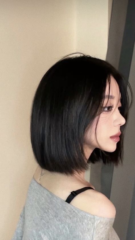 Modern Bangs, Asian Hair Bob, Very Long Bob, Bangs Haircut, Short Hair Cuts For Round Faces, Shot Hair, Short Hair Tomboy, Korean Short Hair, Hair Style Korea