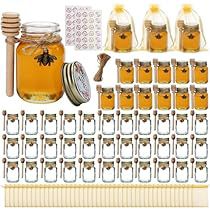 Baby Shower Gifts For Guests, Mini Glass Jars, Honey Jars, Favour Jars, Jar Packaging, Honey Sticks, Honey Dipper, Jar Design, Mini Jars