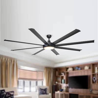 This Parrot Uncle 75 in. black large LED ceiling fan features a powerful DC motor for improved performance and energy savings when compared with standard AC motor fans. Comes with an integrated 24-watt LED light for added light output, perfect for living rooms and covered porches and patios use. Control is conveniently placed at your fingertips with a full-function remote control that operates the fan's 6 speeds and reversible function to keep you comfortable year-round. Black Ceiling Fan With Light, Matte Black Ceiling Fan, Matte Black Ceiling, Covered Porches, Black Ceiling Fan, Black Ceiling, Led Ceiling Fan, Fan With Light, Dc Motor