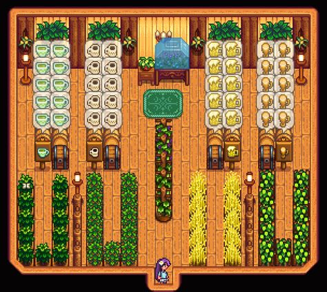 Stardew Valley Machine Layout, Stardew Shipping Bin, Stardew Crop Layouts, Stardew Scarecrow Layout, Stardew Valley Extended Farm Layout, Stardew Valley Community Center Guide, Stardew Valley Tree Tapping Layout, Stardew Crops Layout, Stardew Golden Walnut