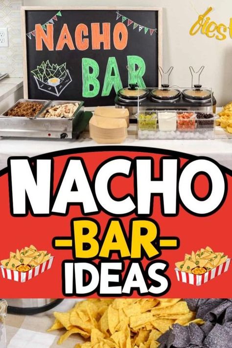 This Loaded Nacho Bar went viral on Instagram! I shared it right before the Super Bowl because it would make the PERFECT snack bar for both adults and kids to pick on all day long! You can set it out before the game starts and leave it alone. It's nacho heaven!! 😍 Nacho Bar Toppings, Nacho Bar Ideas, Nacho Bar Party, Nacho Party, Mexican Nachos, Party Food Bar, Homemade Nachos, Nacho Bar, Graduation Party Foods