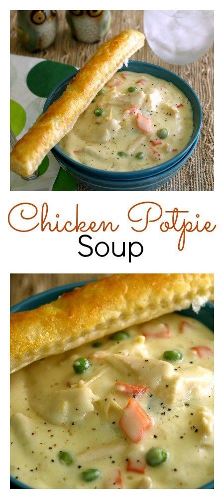 Delicious Chicken Pot Pie, Chicken Pot Pie Soup Recipe, Canned Soup, Chicken Pot Pie Soup, Pot Pie Soup, Diner Recept, Comfort Food Recipes Dinners, Soup Kitchen, Comfort Food Recipes