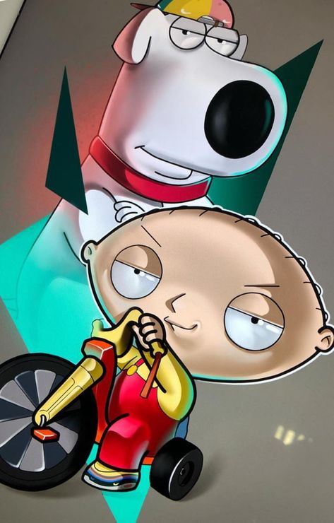 Brian & Stewie Griffin, Family Guy Family Guy Poster, Stewie And Brian, The Simpsons Guy, I Griffin, Bugs Bunny Drawing, Family Guy Cartoon, Family Guy Quotes, Family Guy Stewie, Griffin Family