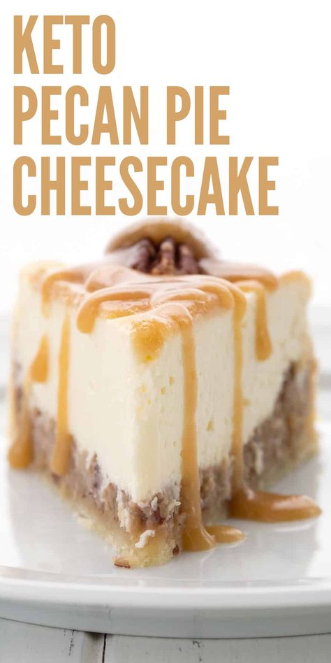 Keto Pecan Pie Cheesecake, Keto Pecan Cheesecake, Low Carb Pecan Pie, Galletas Keto, Keto Pecan Pie, Diet Desserts Recipes, Pecan Pie Cheesecake, Pecan Cheesecake, Ketogenic Desserts