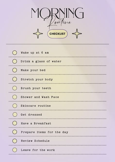 Morning Routine Checklist Morning Routine List, Life Organization Binder, Morning Routines List, Organization Binder, Morning Checklist, Morning Routine Checklist, Routine Checklist, Face Skin Care Routine, Fall Break