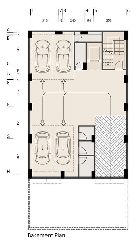 Parking Plan, Studio Floor Plans, Landscape Architecture Plan, Office Floor Plan, Basement House Plans, Affordable House Plans, Basement Floor Plans, Garage Dimensions, Basement Plans