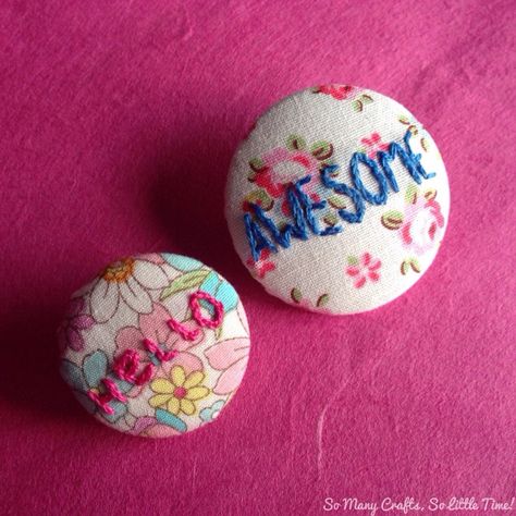 Make Your Own Pins, Badges Diy, Love Embroidery, Summer Craft, Button Badges, Merit Badge, Embroidered Badges, Diy Embroidery Patterns, What To Use