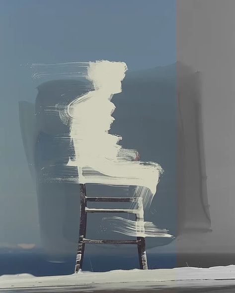 Full Color Image in ai-img-gen.com 🔸 https://s.mj 🔸 From Midjourney AI Image Contemplative Art, Logo Design App, Teeth Art, White Figures, Man Portrait, Male Portrait, Fantasy Illustration, Wooden Chair, Colour Images